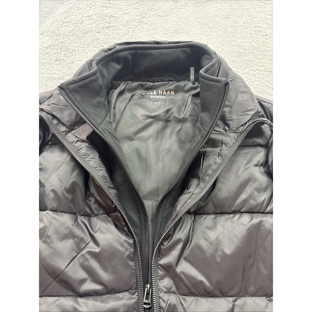 Cole Haan Puffer Jacket‎ With Bib Men's Size Small Black New - Picture 4 of 7